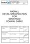 RADIALL DETAIL SPECIFICATION FOR SEMI-RIGID COAXIAL CABLE