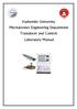 Hashemite University Mechatronics Engineering Department Transducer and Control Laboratory Manual