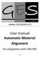 User manual Automatic Material Alignment Beta 2