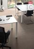 Gispen IC. Minimalist desk and conference table programme. with slender open frames and floating worktop. that keeps the environment visually open.