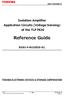 Reference Guide. Isolation Amplifier Application Circuits (Voltage Sensing) of the TLP7820 RD014-RGUIDE-01 RD014-RGUIDE Rev.