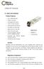 1.25Gb/s SFP Transceiver P/N: MO-C-S31123CDL20. Product Features. Applications. General. Regulatory Compliance. Up to 1.