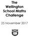 The Wellington School Maths Challenge