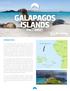 GALAPAGOS ISLANDS GALAPAGOS ISLANDS FACT SHEET FACT SHEET INTRODUCTION