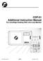 CDP-01 Additional Instruction Manual