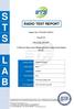 S RADIO TEST REPORT L A B. Report No: STS F01. Issued for ITALCOM GROUP. 1728Coral Way,Coral Gables,Miami,Florida,United States 33145