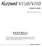 Kurzweil V150/V110. Owner s Guide. Second Edition, September 1, Part Number: Rev. B