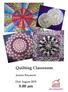 Quilting Classroom am. Jennie Rayment. 23rd August 2015