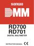 RD700 RD701 DIGITAL MULTIMETER INSTRUCTION MANUAL