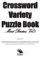 Crossword Variety Puzzle Book