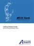 Getting Started Guide AR10 Humanoid Robotic Hand. AR10 Hand 10 Degrees of Freedom Humanoid Hand