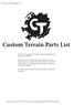 Custom Terrain Parts List