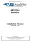 AES 7094 IntelliPro. Installation Manual Firmware Rev 1.150