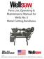 Parts List, Operating & Maintenance Manual for Wells No. 5 Metal Cutting Bandsaws