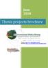 Thesis projects brochure