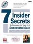 Insider Secrets. 7Successful Sale. On Showcasing Your Home For A $49.00