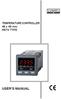 TEMPERATURE CONTROLLER 48 x 48 mm RE70 TYPE USER S MANUAL