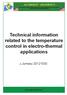 Technical information related to the temperature control in electro-thermal applications