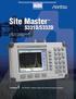 Site Master S331D/S332D. SiteMaster. Cable and Antenna Analyzer 25 MHz to 4000 MHz. The World s Leading Cable and Antenna System Analyzer