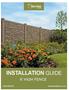 FENCE INSTALLATION GUIDE 6 HIGH FENCE