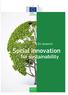 EU research. Social innovation. for sustainability. Research and Innovation