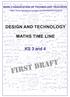 DESIGN AND TECHNOLOGY MATHS TIME LINE. KS 3 and 4