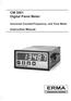 CM 3001 Digital Panel Meter. Universal Counter/Frequency- and Time Meter. Instruction Manual ERMA. Electronic GmbH