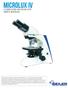 Microlux IV COMPOUND MICROSCOPE USER S MANUAL