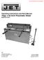 Operating Instructions and Parts Manual 16ga. x 52-inch Pneumatic Shear Model PS-1652T