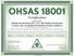 OHSAS Certification