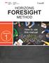 HORIZONS FORESIGHT METHOD. How to use this manual. Module