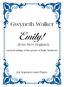 Gwyneth Walker. Emily! (from New England) musical settings of the poems of Emily Dickinson. for Soprano and Piano