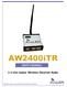 AW2400iTR USER S MANUAL 2.4 GHz Indoor Wireless Ethernet Radio
