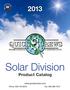 Solar Division. Product Catalog.   Phone: Fax: