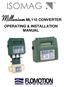 Millenium ML110 CONVERTER OPERATING & INSTALLATION MANUAL