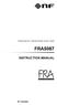 FREQUENCY RESPONSE ANALYZER FRA5087 INSTRUCTION MANUAL. NF Corporation