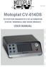 Motoplat CV-014DS TESTER FOR DIAGNOSTICS OF ALTERNATOR STATOR WINDINGS AND DIODE BRIDGES USER MANUAL