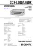 CDX-L300/L460X. SERVICE MANUAL Ver FM/AM COMPACT DISC PLAYER. US Model Canadian Model E Model CDX-L460X. Sony Corporation SPECIFICATIONS