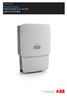 ABB solar inverters. Product manual TRIO-20.0/27.6-TL-OUTD (20.0 to 27.6 kw)