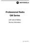 Professional Radio GM Series. UHF ( MHz) Service Information