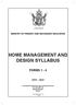 HOME MANAGEMENT AND DESIGN SYLLABUS
