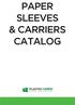 PAPER SLEEVES & CARRIERS CATALOG