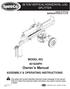 MODEL NO PH. Owner s Manual ASSEMBLY & OPERATING INSTRUCTIONS