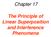Chapter 17. The Principle of Linear Superposition and Interference Phenomena