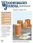 Classic Canister Set. America s leading woodworking authority. Step by Step construction instruction. A complete bill of materials.