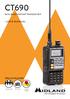 CT690 USER MANUAL DUAL BAND VHF/UHF TRANSCEIVER SPECIAL FEATURES. Group call FM radio 3 colors display