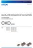 CKD series MULTILAYER CERAMIC CHIP CAPACITORS. Commercial grade 3-terminal feedthrough type CAPACITORS