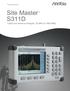Product Brochure. Site Master S311D. Cable and Antenna Analyzer, 25 MHz to 1600 MHz