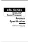 esl Series Product Specification DOC. VERSION Bits DSP Sound Processor ELAN MICROELECTRONICS CORP.