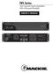 FRS Series Two Channel Power Amplifiers FRS 1700 and FRS 2800